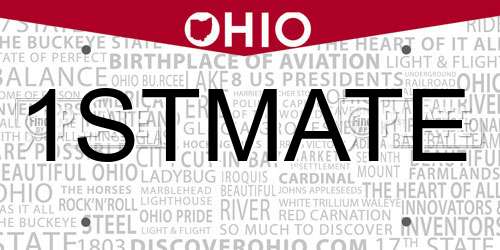 1STMATE Ohio License Plate