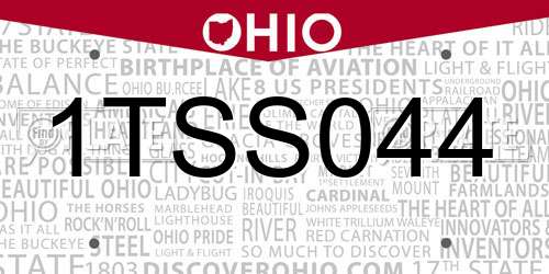 1TSS044 Ohio License Plate
