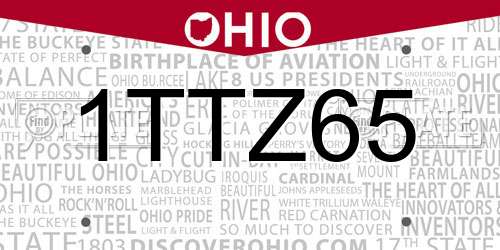 1TTZ65 Ohio License Plate