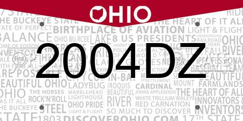 2004DZ Ohio License Plate