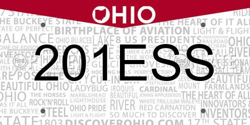 201ESS Ohio License Plate