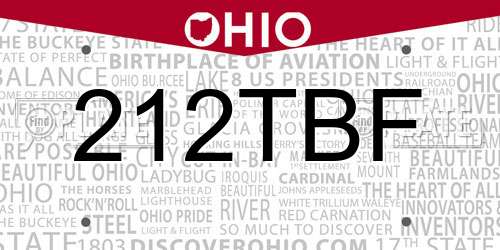 212TBF Ohio License Plate