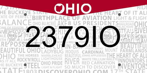2379IO Ohio License Plate