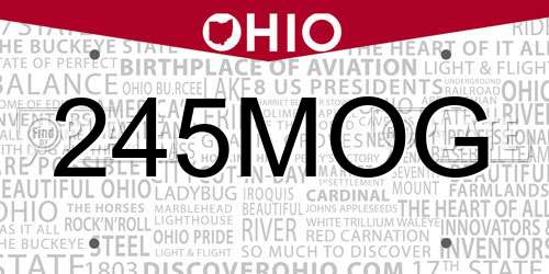 245MOG Ohio License Plate