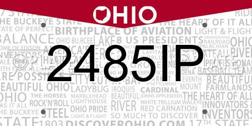 2485IP Ohio License Plate