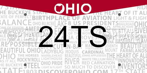 24TS Ohio License Plate