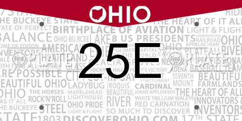 25E Ohio License Plate