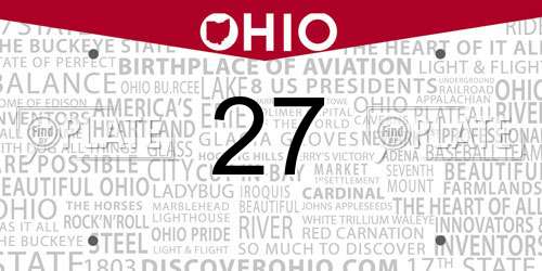 27 Ohio License Plate