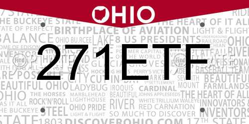 271ETF Ohio License Plate