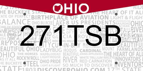 271TSB Ohio License Plate