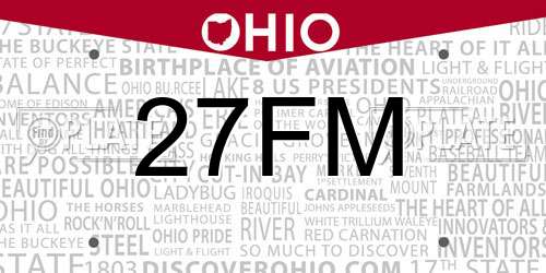 27FM Ohio License Plate