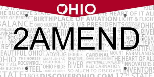 2AMEND Ohio License Plate