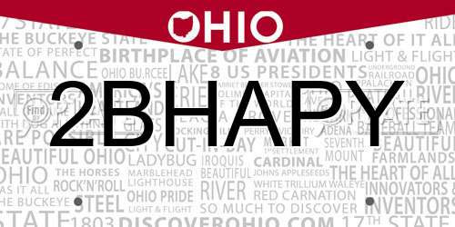 2BHAPY Ohio License Plate