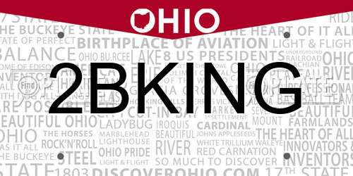 2BKING Ohio License Plate