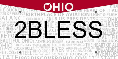 2BLESS Ohio License Plate