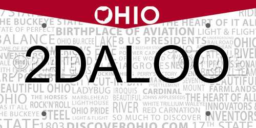 2DALOO Ohio License Plate