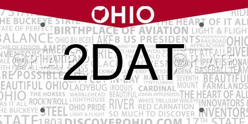 2DAT Ohio License Plate