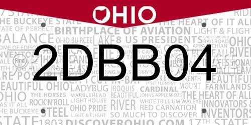 2DBB04 Ohio License Plate