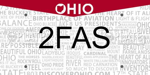 2FAS Ohio License Plate