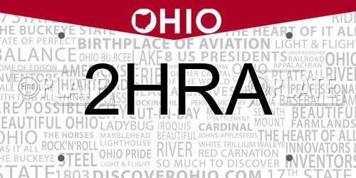 2HRA Ohio License Plate