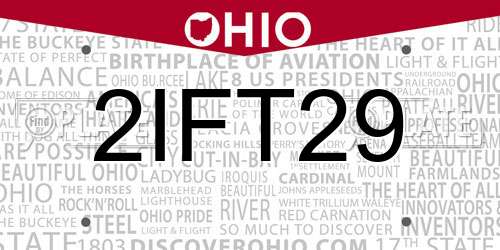 2IFT29 Ohio License Plate