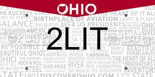 2LIT Ohio License Plate