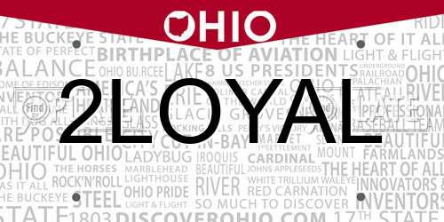 2LOYAL Ohio License Plate