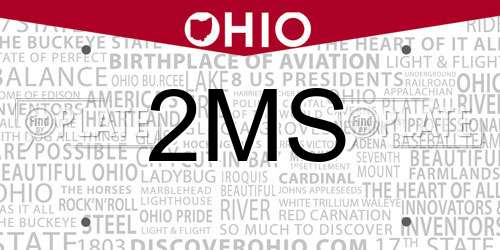 2MS Ohio License Plate