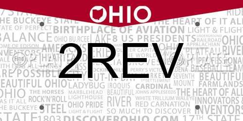 2REV Ohio License Plate