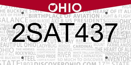 2SAT437 Ohio License Plate