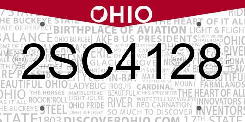 2SC4128 Ohio License Plate
