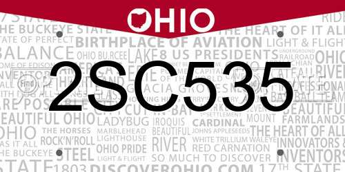 2SC535 Ohio License Plate