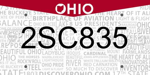 2SC835 Ohio License Plate