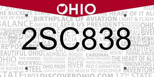 2SC838 Ohio License Plate