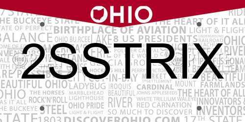 2SSTRIX Ohio License Plate