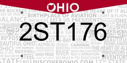 2ST176 Ohio License Plate