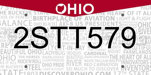 2STT579 Ohio License Plate