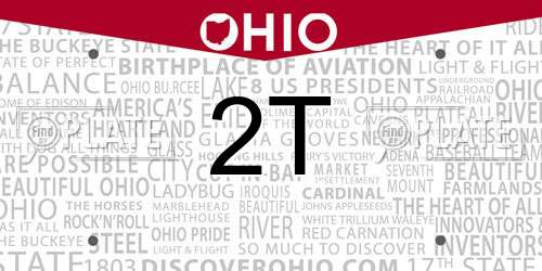 2T Ohio License Plate