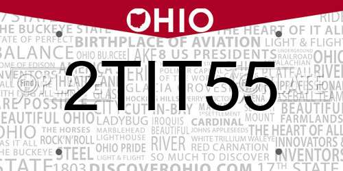 2TIT55 Ohio License Plate