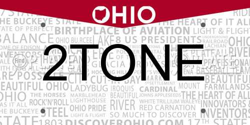 2TONE Ohio License Plate