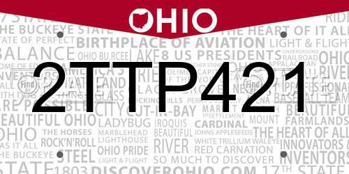 2TTP421 Ohio License Plate