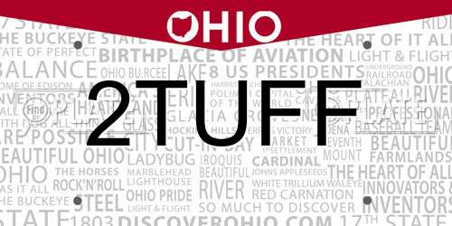 2TUFF Ohio License Plate
