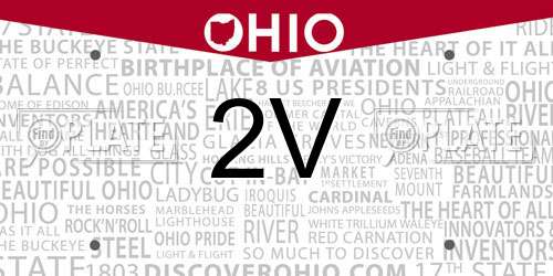 2V Ohio License Plate