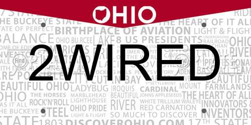 2WIRED Ohio License Plate