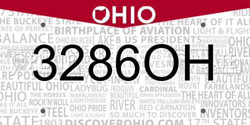 3286OH Ohio License Plate