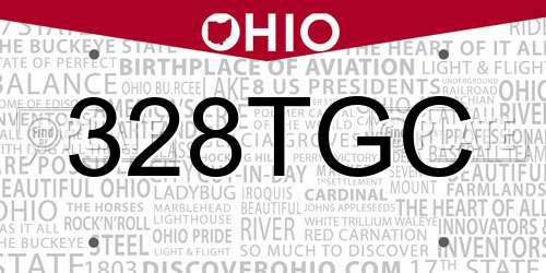 328TGC Ohio License Plate