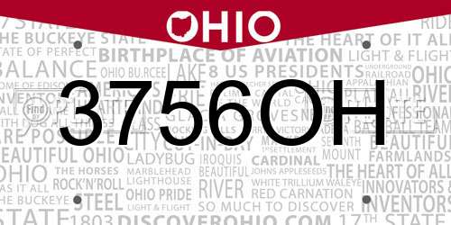 3756OH Ohio License Plate