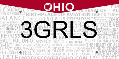 3GRLS Ohio License Plate
