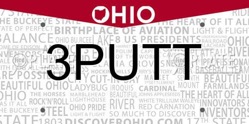 3PUTT Ohio License Plate