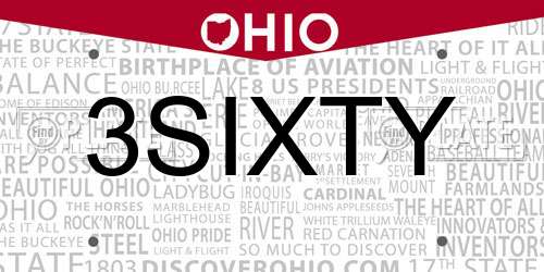 3SIXTY Ohio License Plate